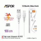 Dây sạc điện thoại Lightning 3,0A A101
