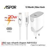 Bộ sạc điện thoại Lightning sạc nhanh A815
