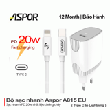 Bộ sạc điện thoại Lightning sạc nhanh A815