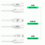 Dây sạc điện thoại Type C to Type C PD100W A108