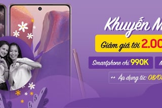 Tưng bừng khuyến mại 8/3 - Giảm giá tới 2 triệu, Smartphone chỉ 990K.