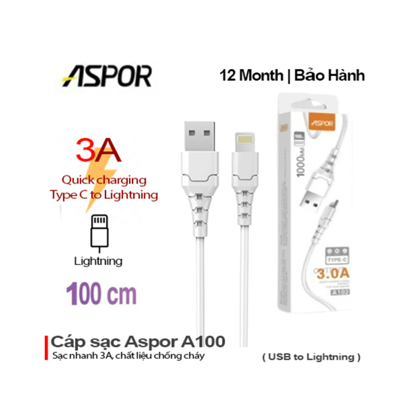 Dây sạc điện thoại Mrico 3.0A A100