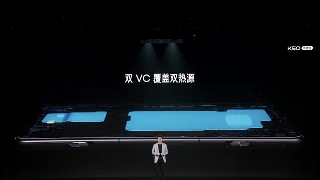 Xiaomi Redmi K50 Gaming Edition được trang bị hệ thống tản nhiệt VC nhằm tối ưu hóa phần nhiệt lượng của máy