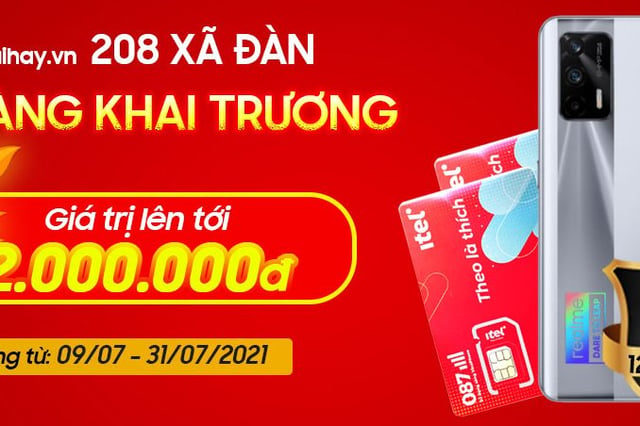 Tháng Vàng Khai Trương Dienthoaihay.vn 208 Xã Đàn - Ngập tràn quà tặng