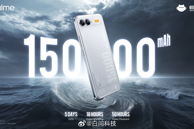 realme ra mắt điện thoại với pin 15.000mAh: Thiết kế mỏng nhẹ nhưng hoạt động cả tuần