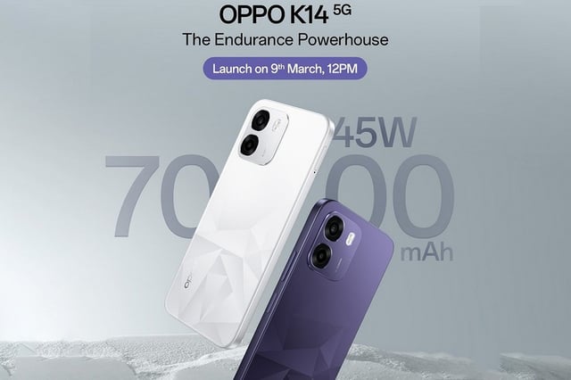 OPPO K14 ra mắt với pin 7000 mAh và khả năng chống nước ấn tượng